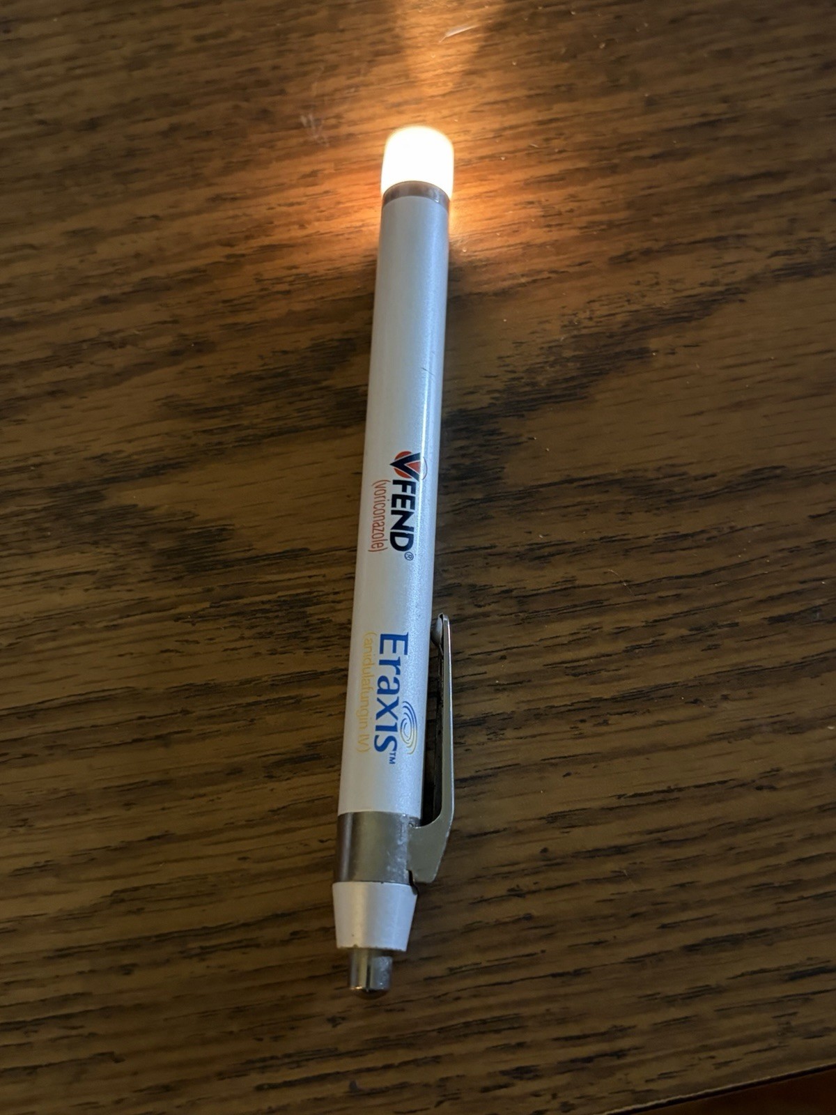 Vfend Zyvox Premium Metal PENLIGHT Drug Rep Pharmaceutical Promo Advertising