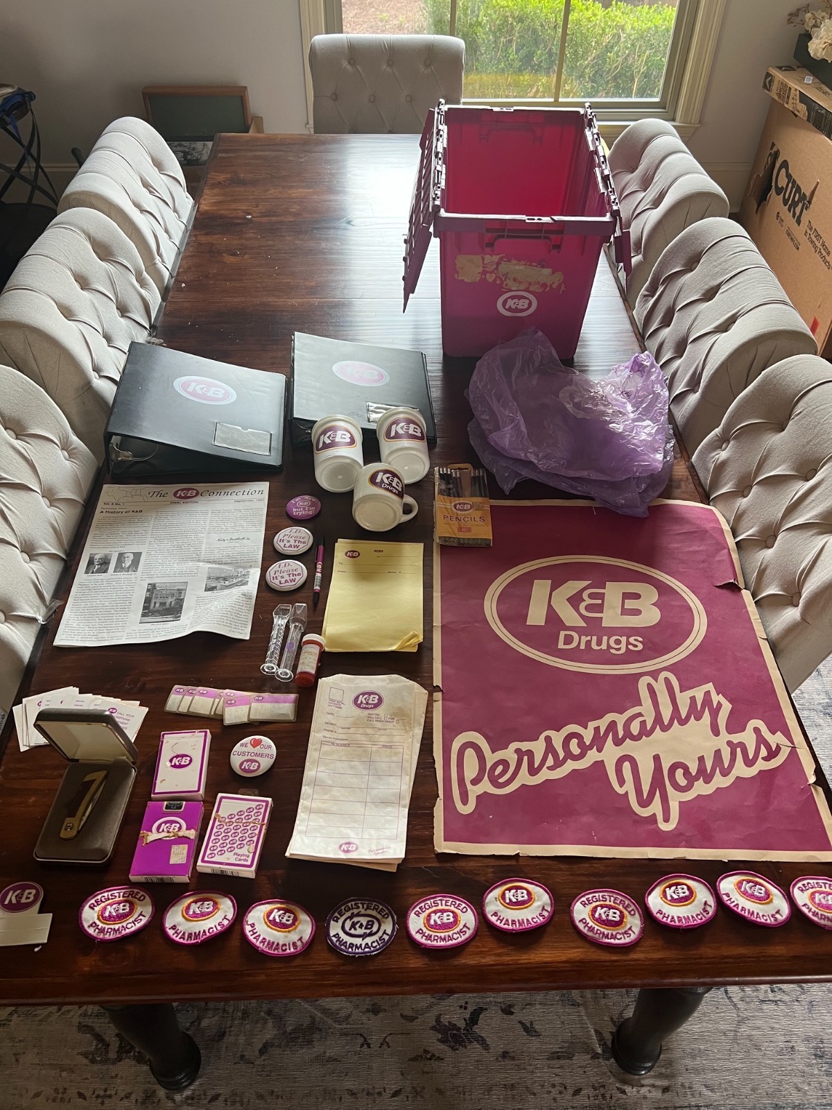 K&B pharmacy memorabilia, variety of items sold as LOT