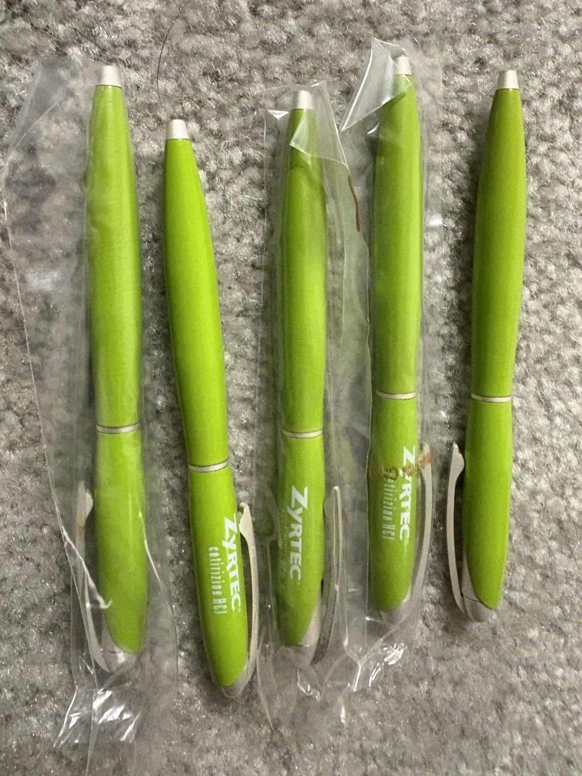 Five Zyrtec Pharmaceutical Drug Rep Heavy Metal Pens Discontinued