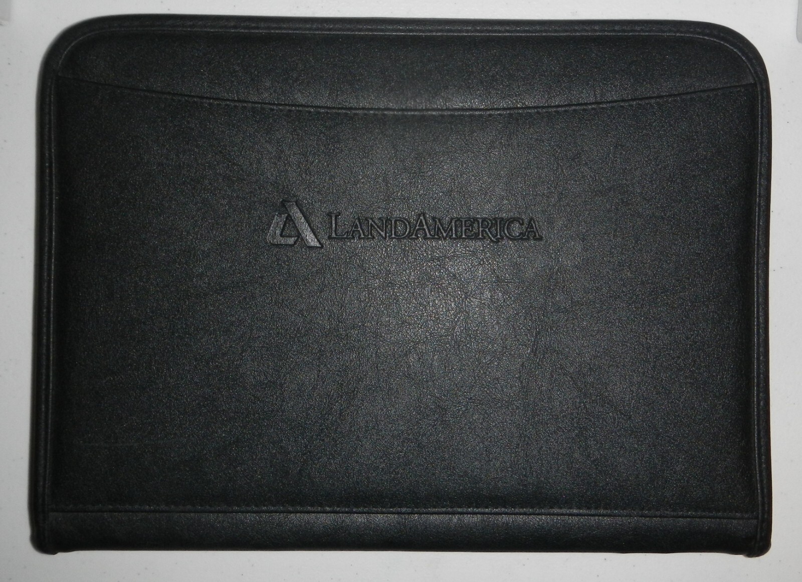 LandAmerica Financial Group Company Logo Leeds Leather Padfolio Notebook