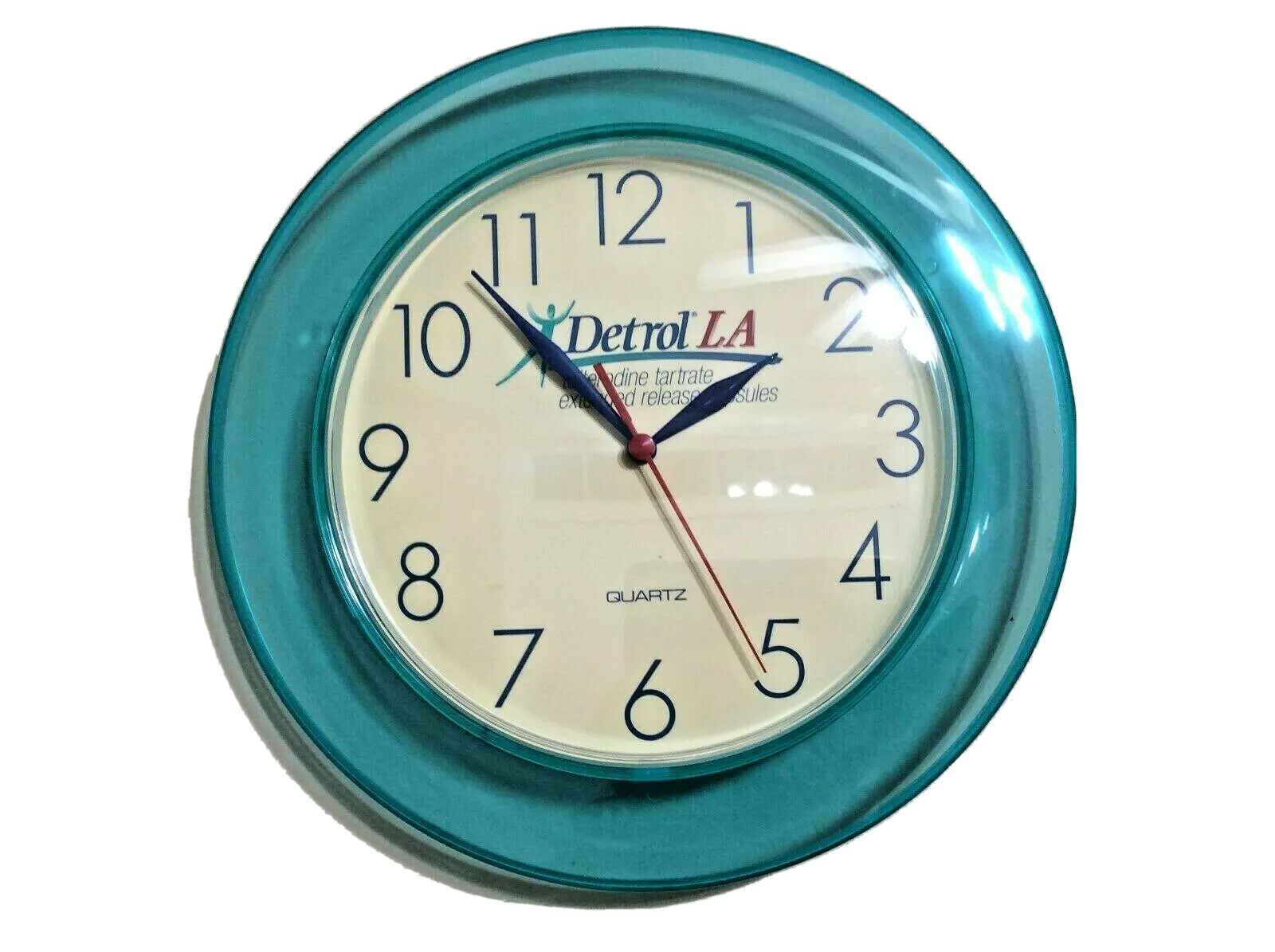 Detrol LA Pharmaceutical Drug Rep Promo Collectable Wall Clock Multicolor Round