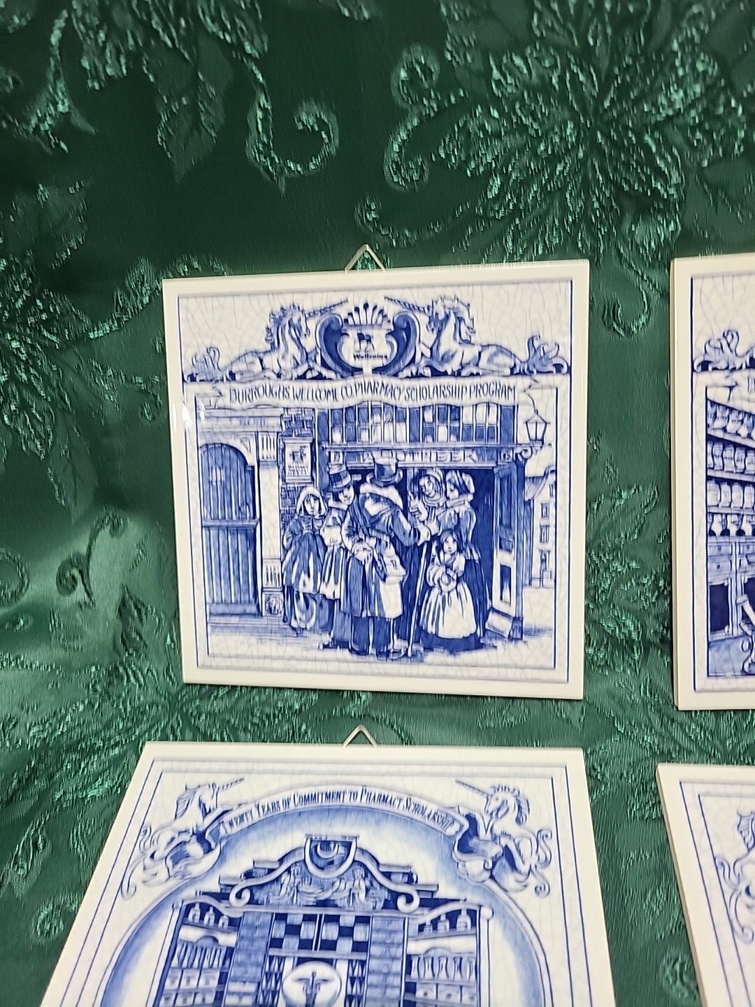 Porcelain Pill Tile, Vintage Women Pharmacists 1991-1993