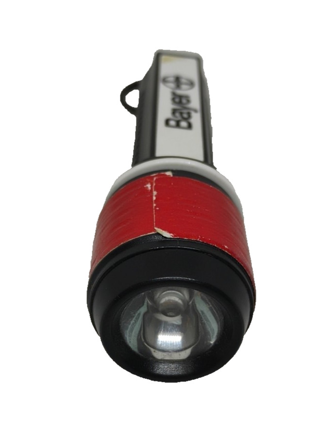 Pharmaceutical Drug Rep Bayer Mini Keychain Flash Light Tested Works