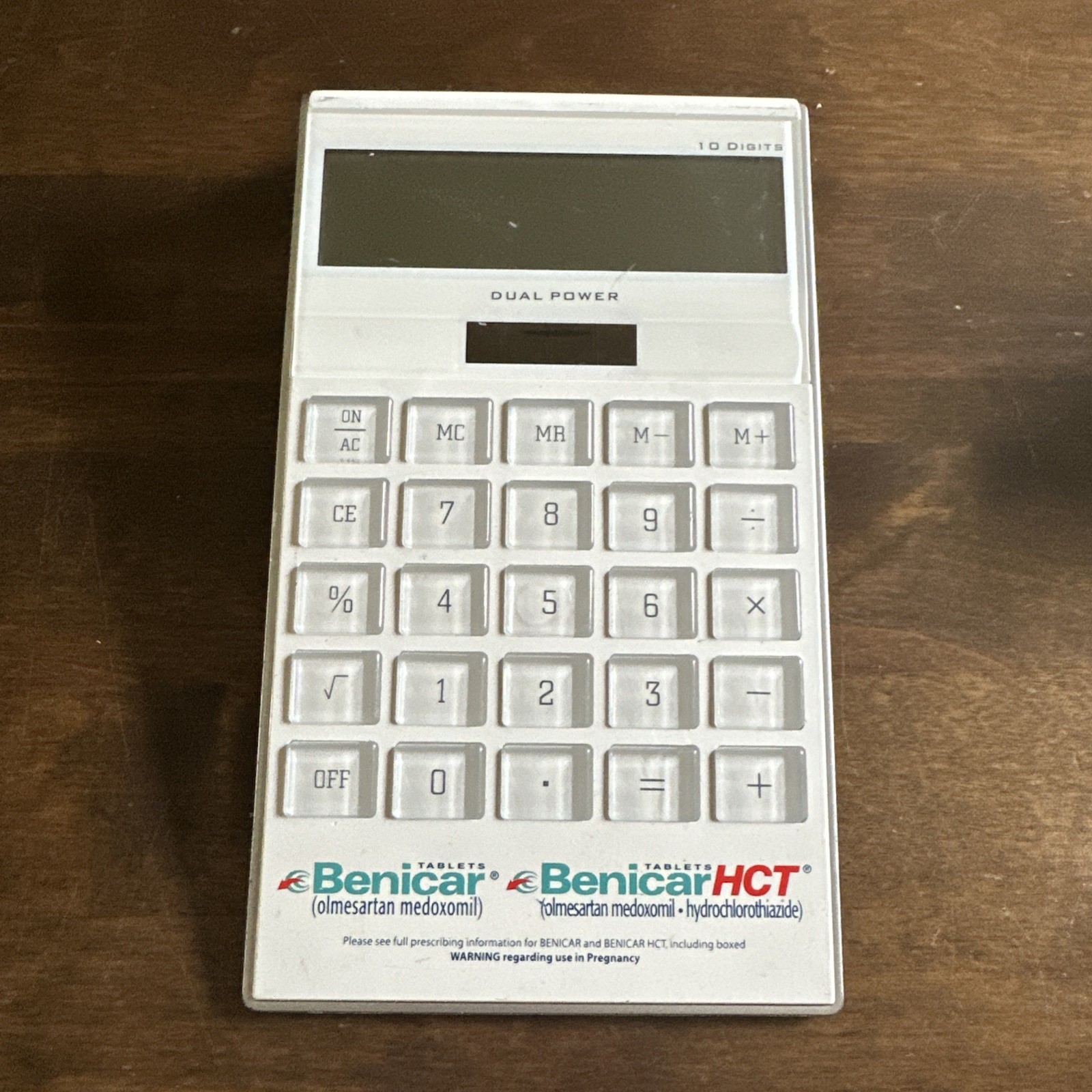 Pharmaceutical Advertising Promotional Benicar Calculator Benicar Tablets