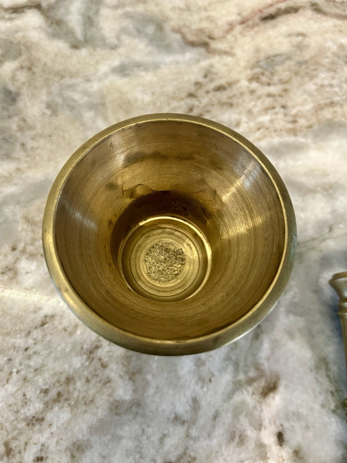 Vintage Mortar & Pestle Solid Brass Apothecary From 1960-70’s