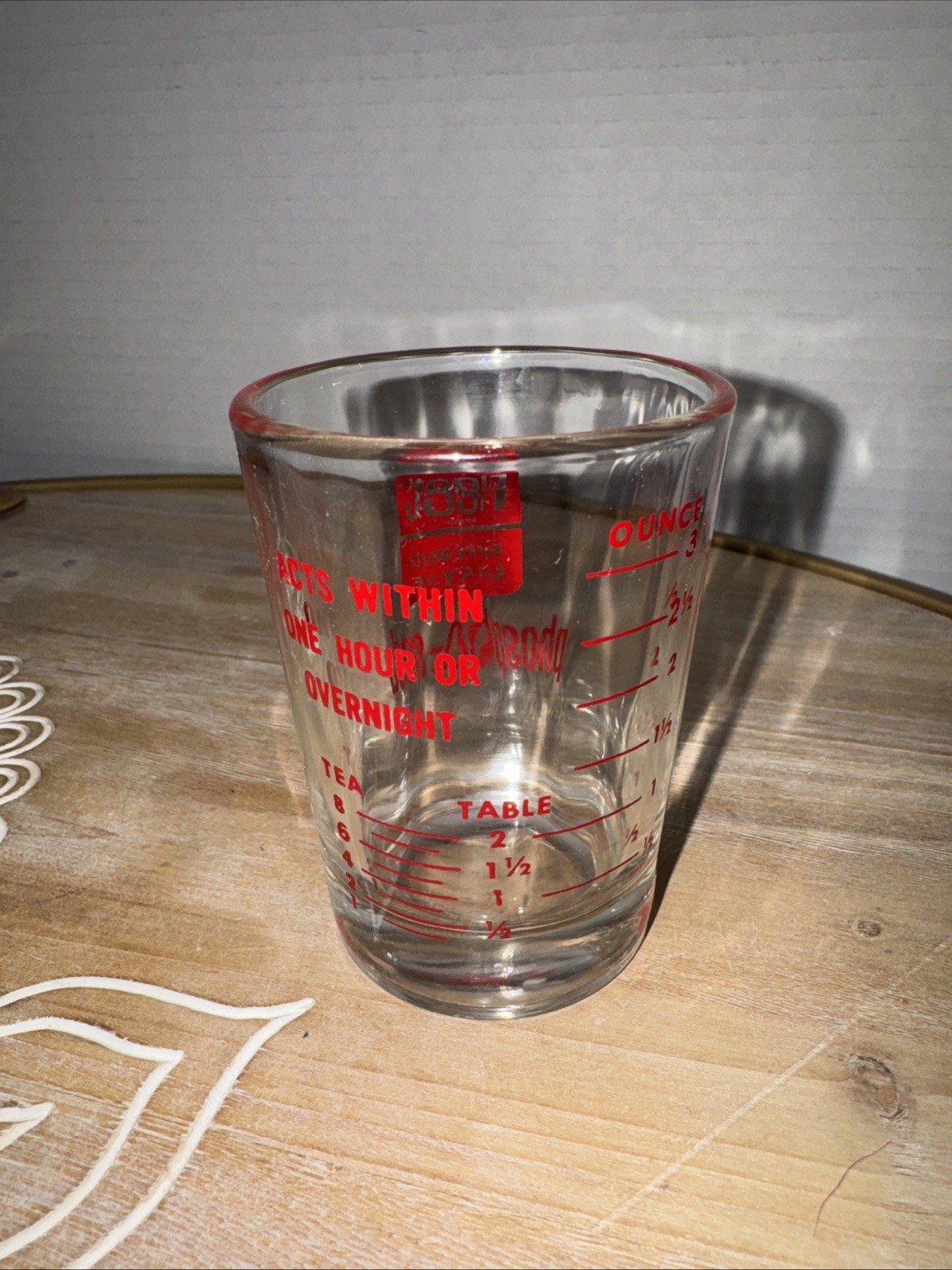Vintage Fleet Buffered Laxative Phospho Soda Pharma Measuring Cup Shot Glass
