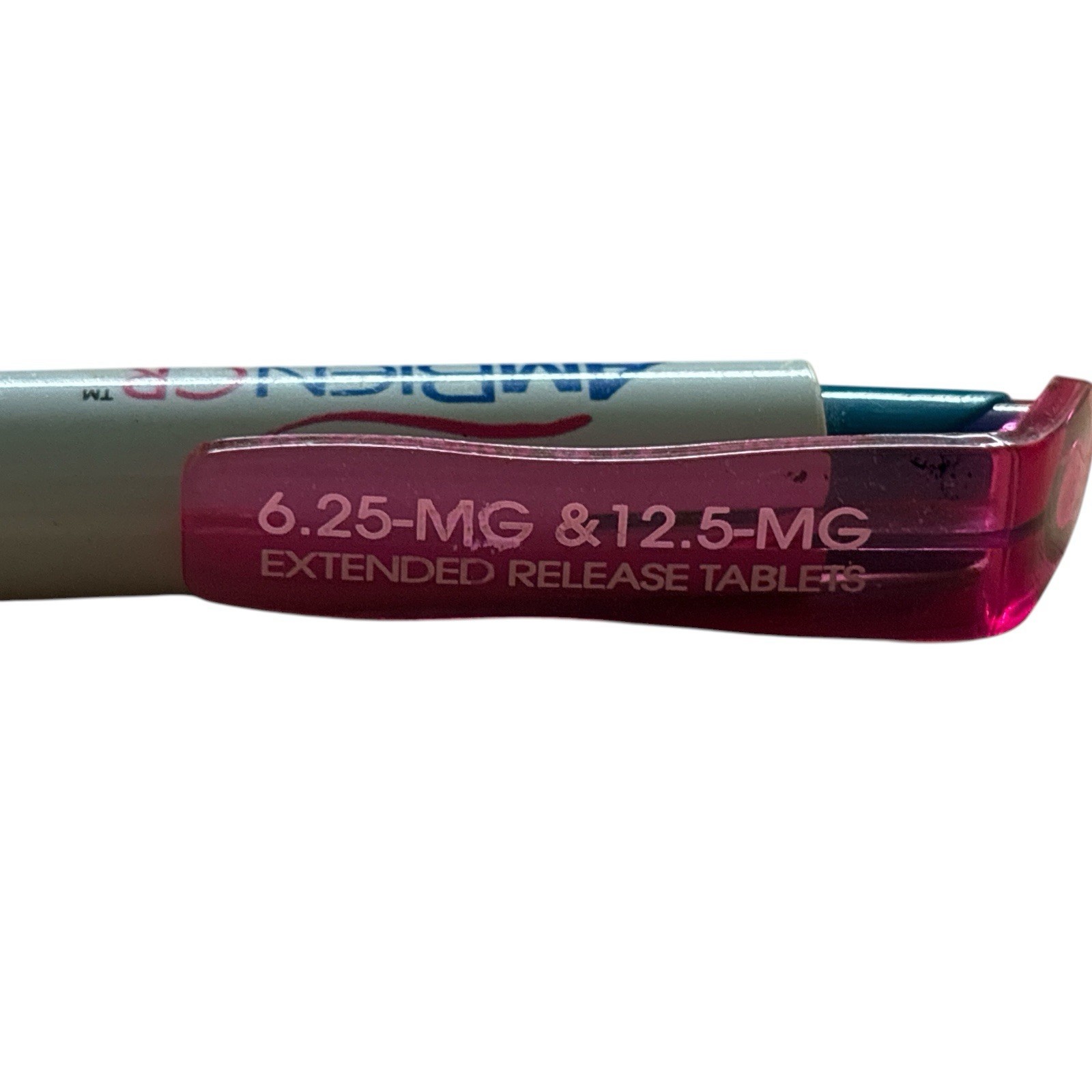 Ambien CR Pen Pink & Blue Drug Rep Pharmaceutical Promo Advertising Black Ink