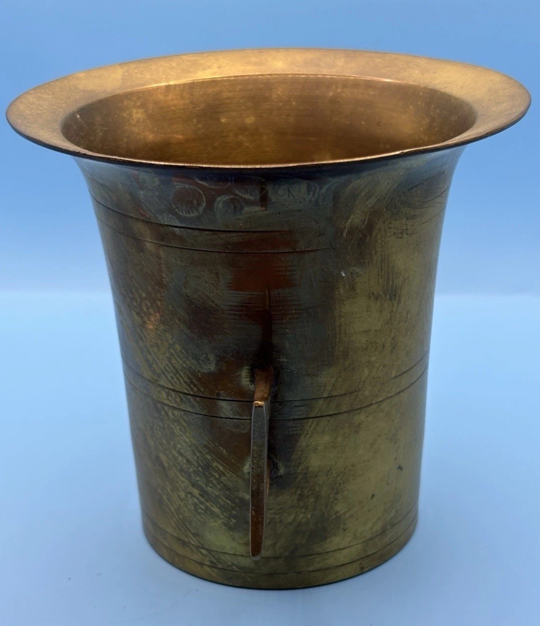 Vintage Solid Brass Mortar & Pestle Made in India 4.5” Apothecary Spice Grinder
