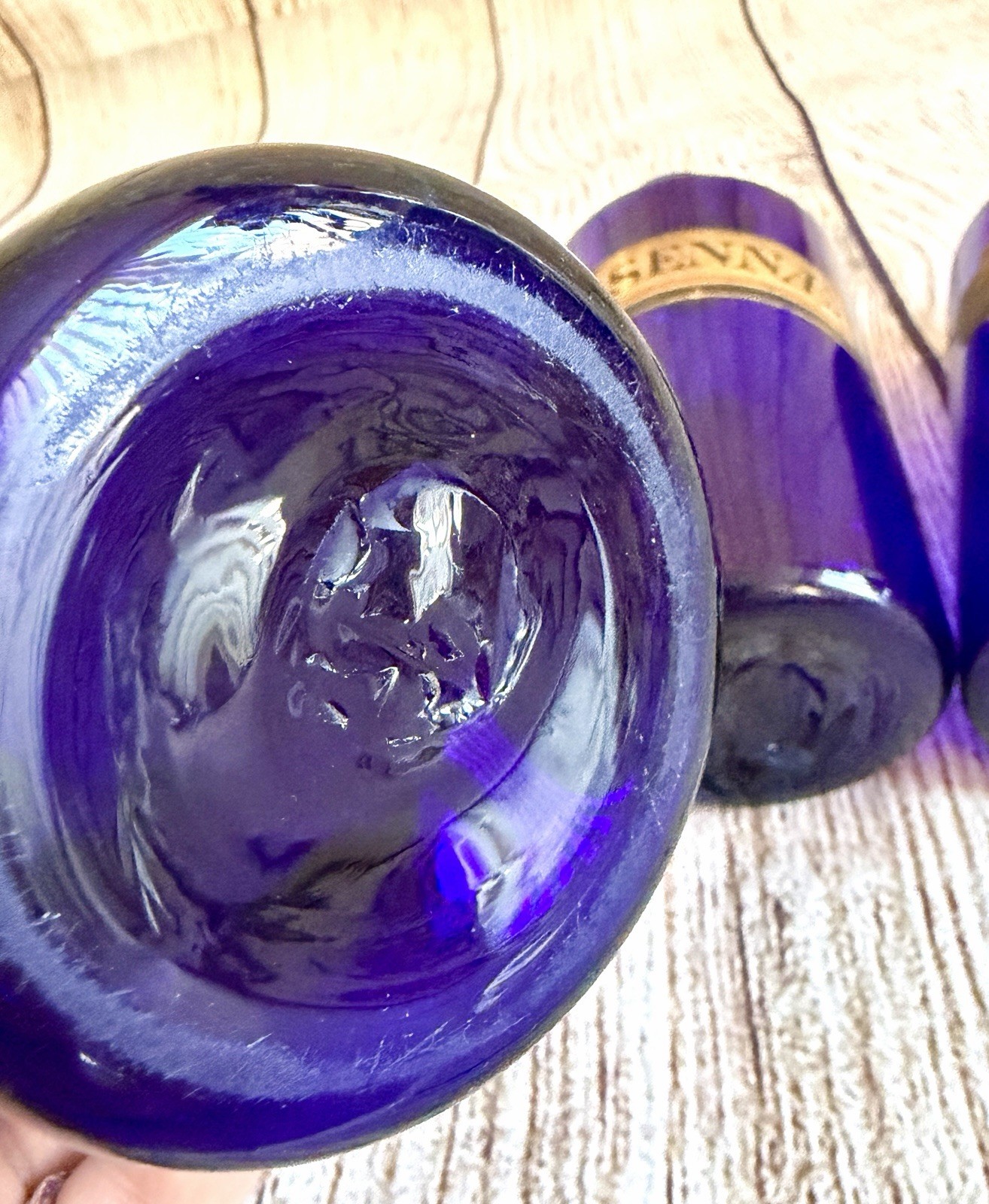 3 x ANTIQUE 1850’s APOTHECARY COBALT BLUE JARS CHEMIST PHARMACY BOTTLES 22cms