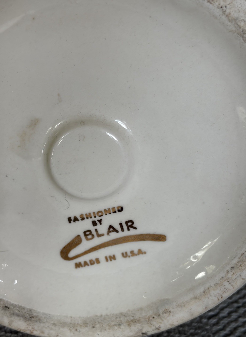 VINTAGE APOTHECARY MEDICINE PHARMACY DRUGSTORE JAR “BLAIR POTTERY” Oleum Myrcae