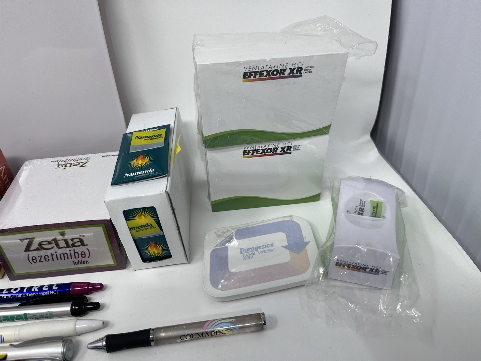 Lot Drug Rep Pharmaceutical Promo Advertising Pens Clip Board Note Pad Tabs
