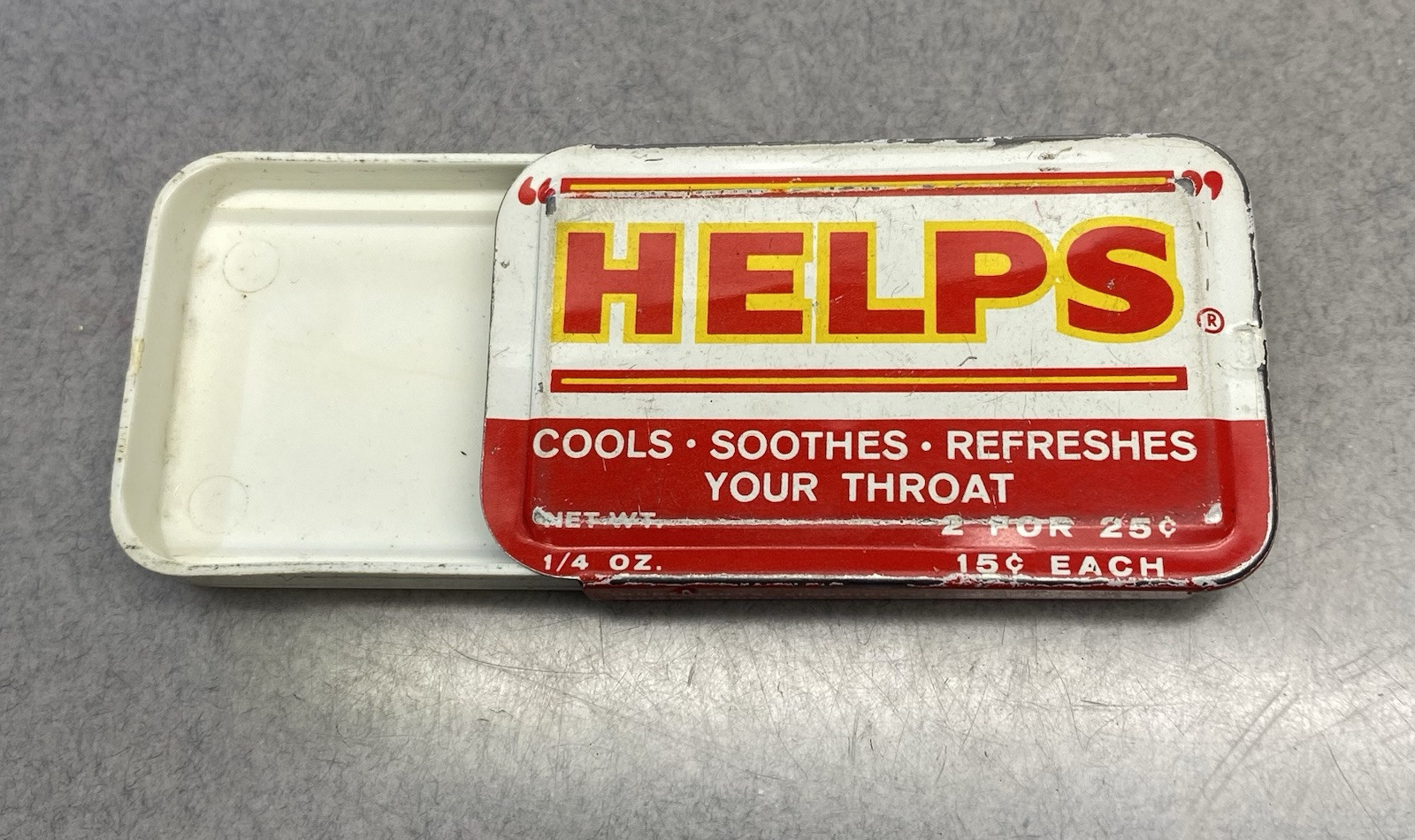 Vintage Medicine Tin National Licorice Company Helps Throat Lozenge Empty