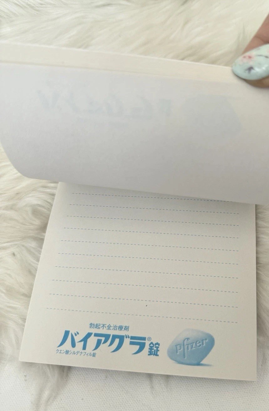 Vintage Pfizer Viagra Japanese Small Notepad