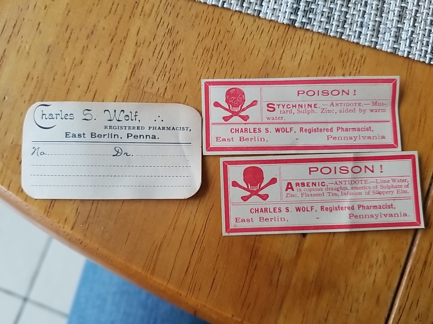 Vintage Pharmacy Label – Paregoric Laudanum Golden Tincture More East Berlin PA