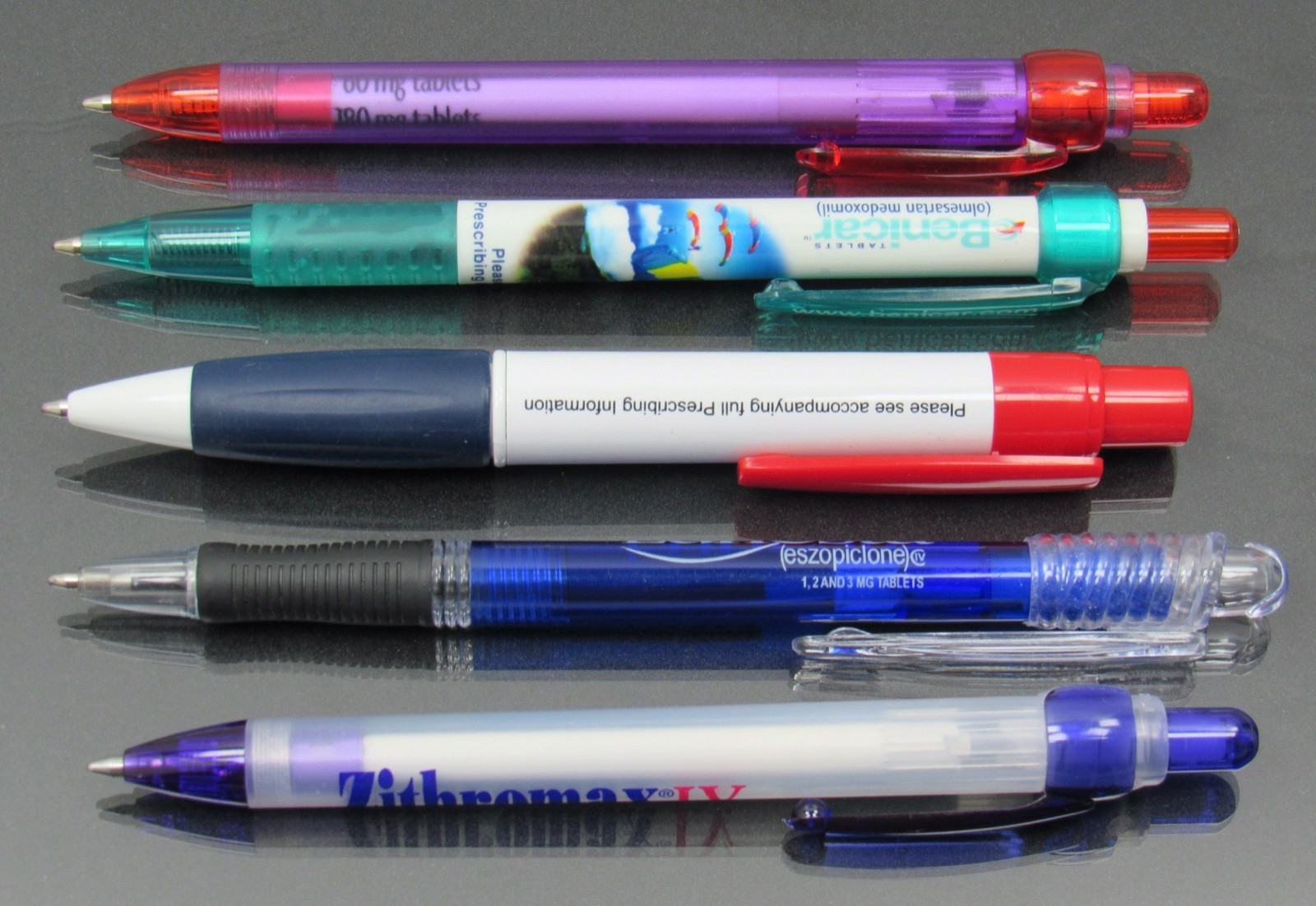 Drug Rep Lot 5 PENS Allegra Benicar Exforge Lunesta Zithro Pharmaceutical Promo
