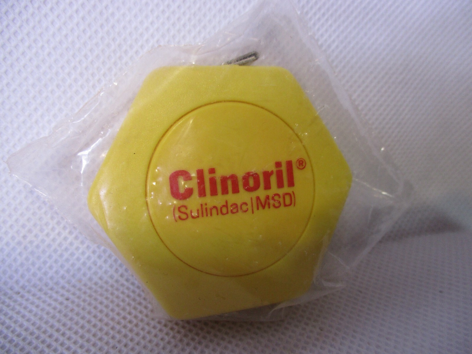 Clinoril (Sulindac MSD) Yellow Sealed Tape Measure Pharmaceutical Drug Rep Promo