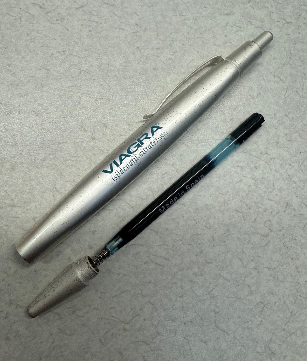 VIAGRA PENS Lot of 2 Metal Ball Point & Plastic Pharmaceutical Promo – Lot of 2