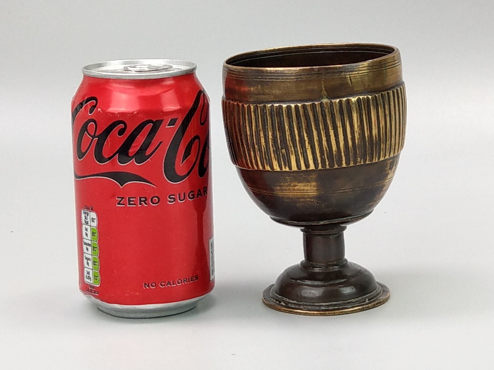 Greek Brass mortar chalice shaped early 19th century