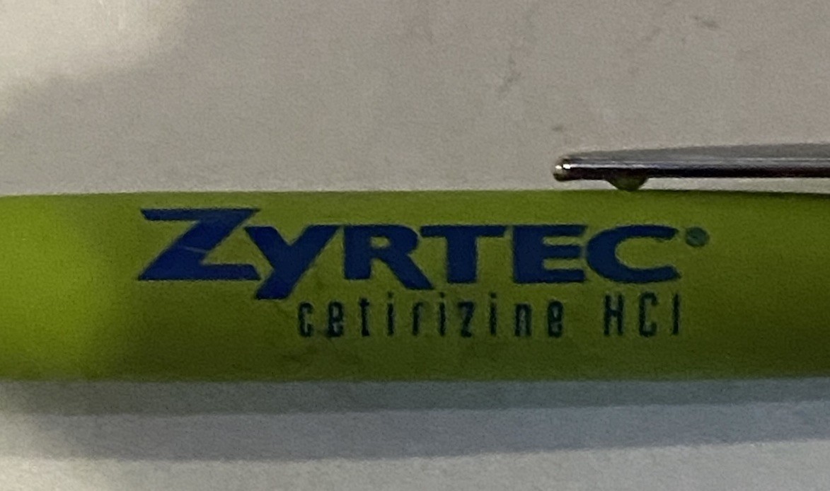 Lot Of 7 Pharma Pens Celebrex, Zoloft, Zyrtec, AcipHex, Lotrel, Aricept, Lipitor