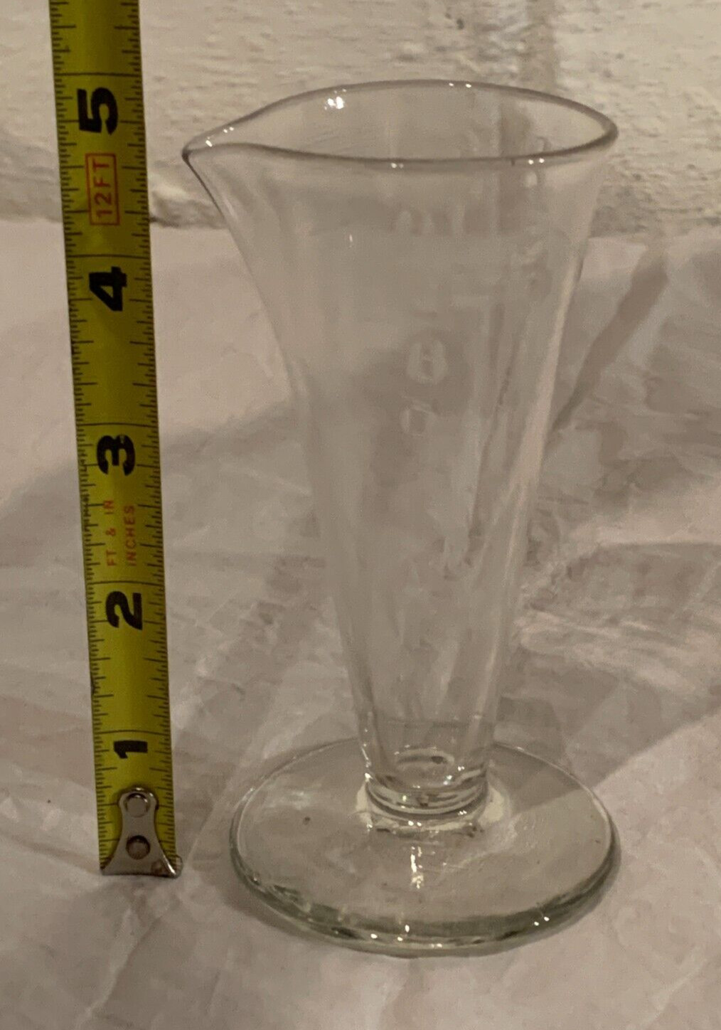 Apothecary’s etched-glass liquid measure, 2oz