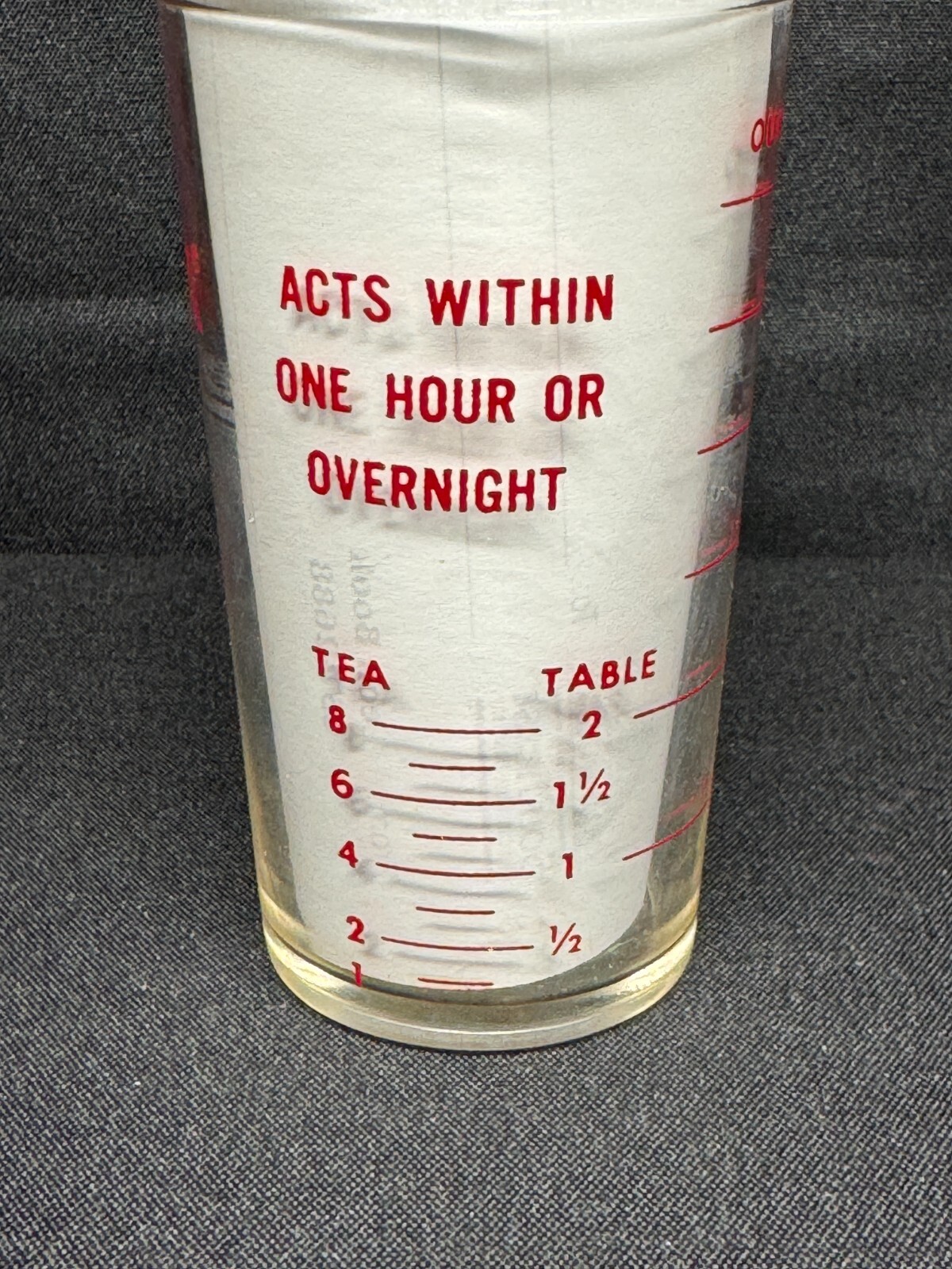 Vintage Hazel Atlas Glass PHOSPHO SODA Buffer Laxative Advertising Dosing Glass