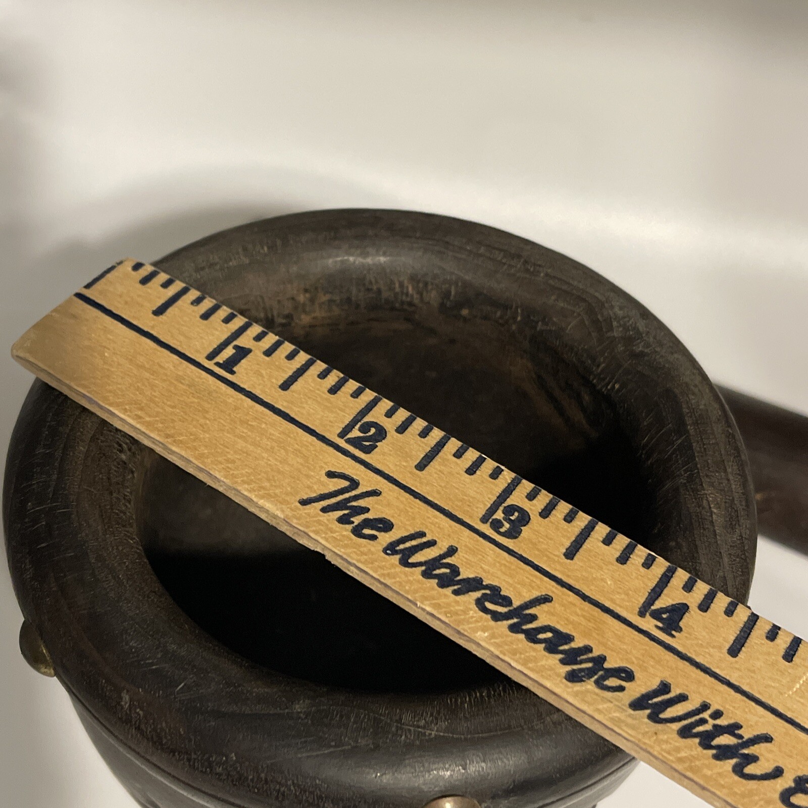 Vintage Apothecary Pharmacy Carved Wood Pestle and Mortar Rx Estate