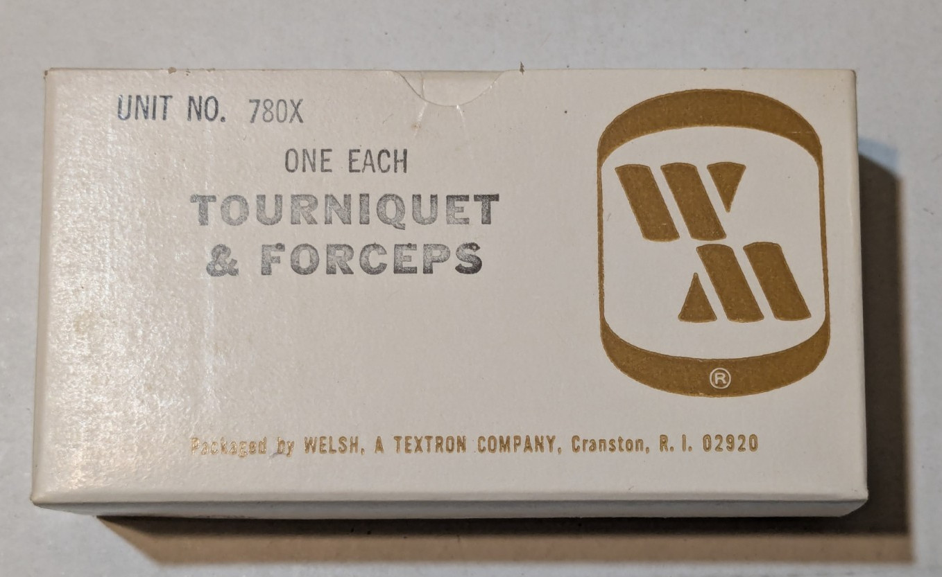 Vintage Welsh, A Textron Company / One each Tourniquet & Forceps / Unit #780X