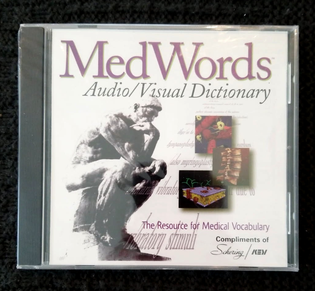 Vintage Pharma Promo MedWords Audio/Visual Dictionary CD-Rom From Schering Pharm