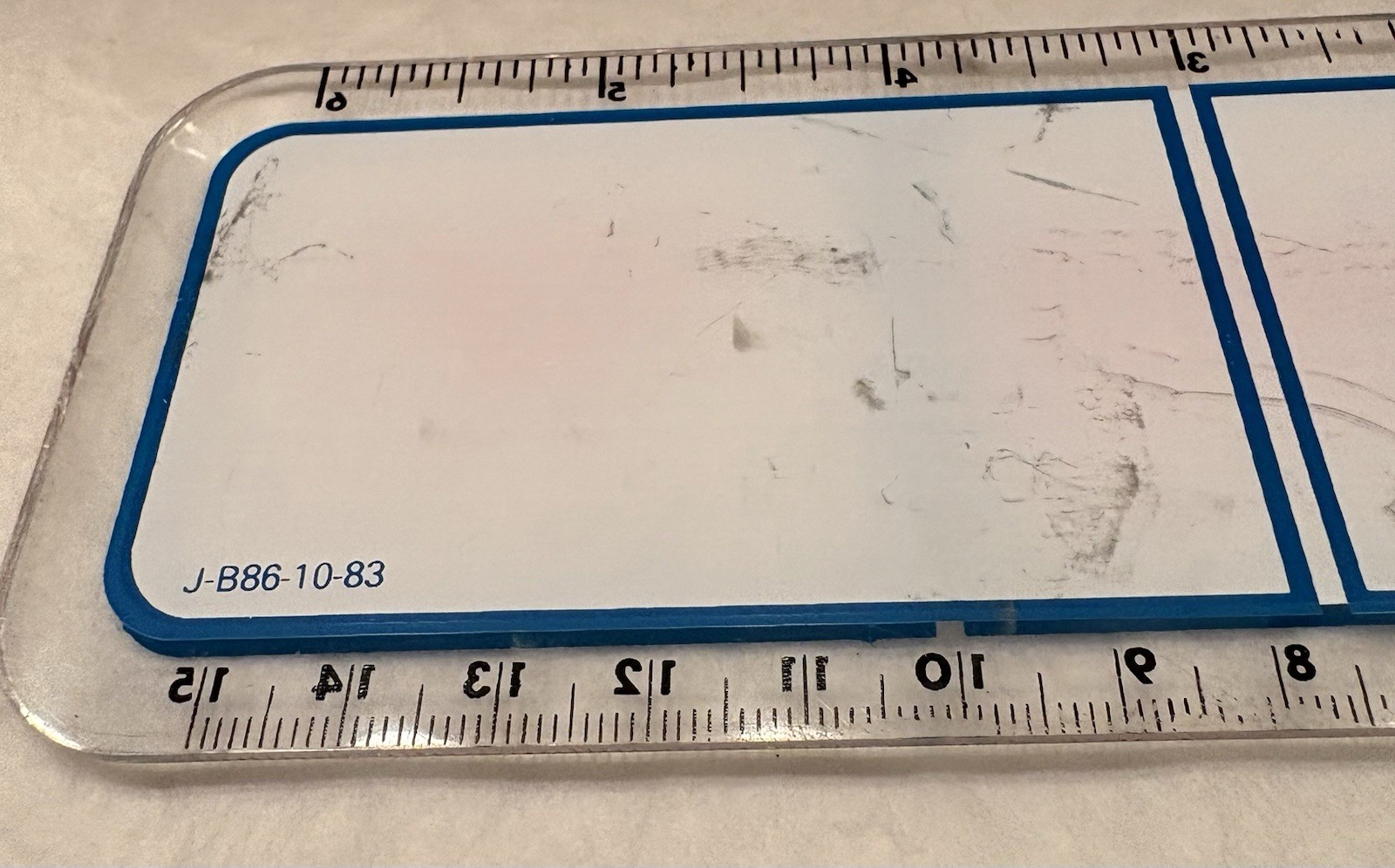 VTG 1983 MEAD JOHNSON QUIBRON-T SR 6″ PLASTIC RULER PHARMA REP LOGO