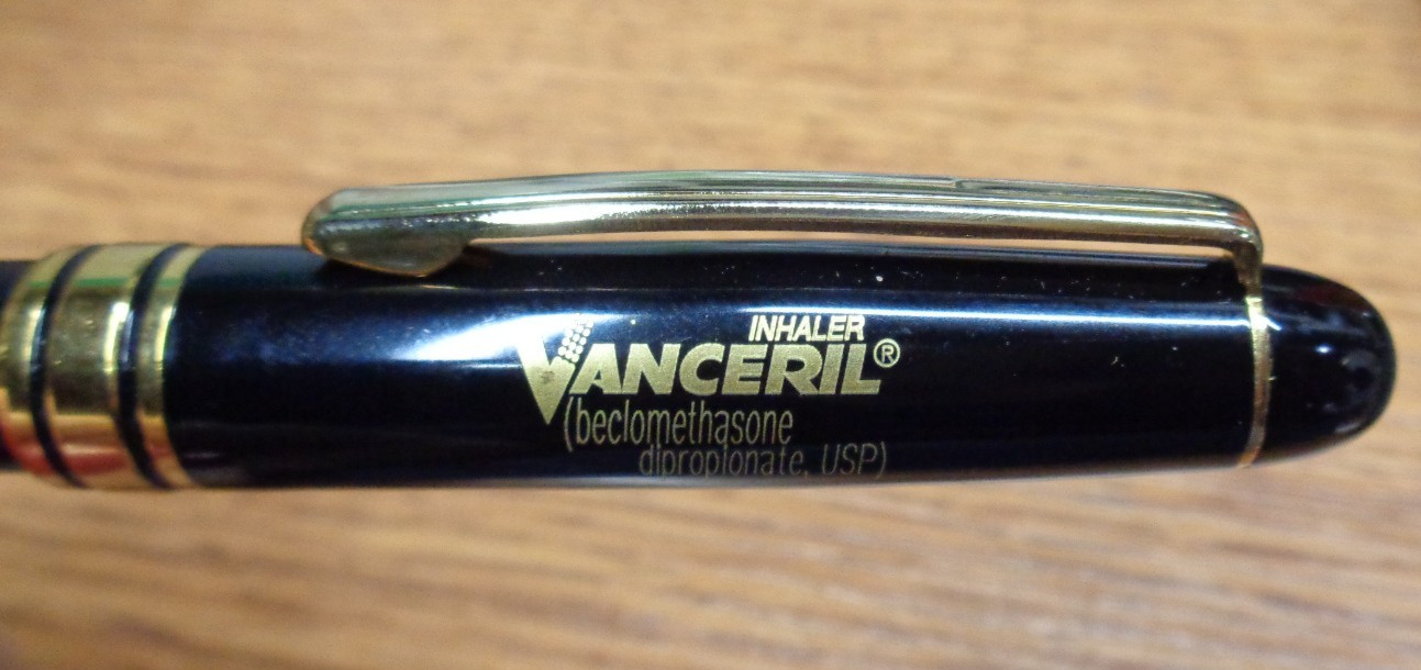 Pharmaceutical Drug Representative Ink Pen VANCERIL Inhaler ~ Tested Works