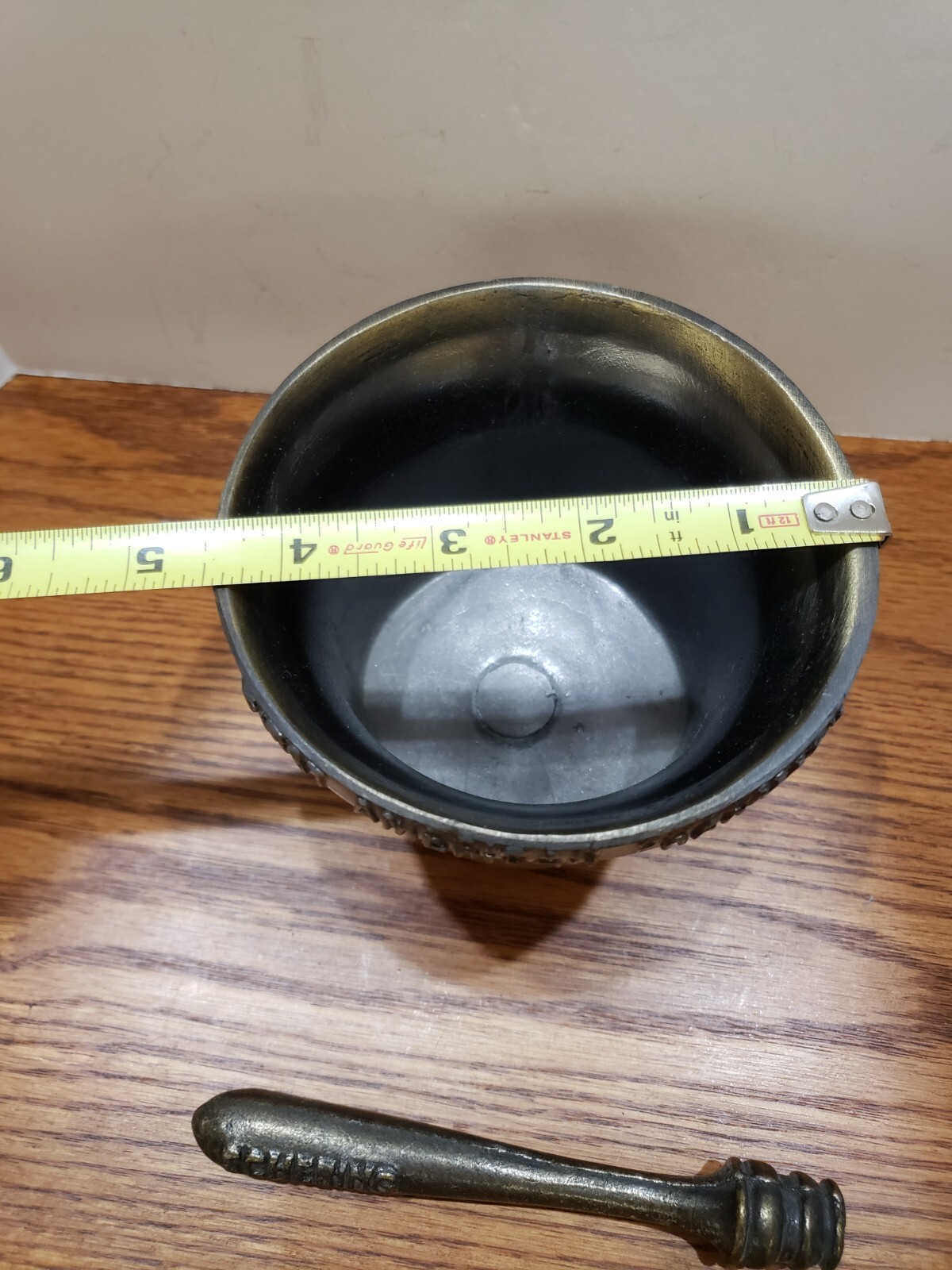 vintage 1972 Schering metal Mortar and Pestle 10th Edition First American Pharma