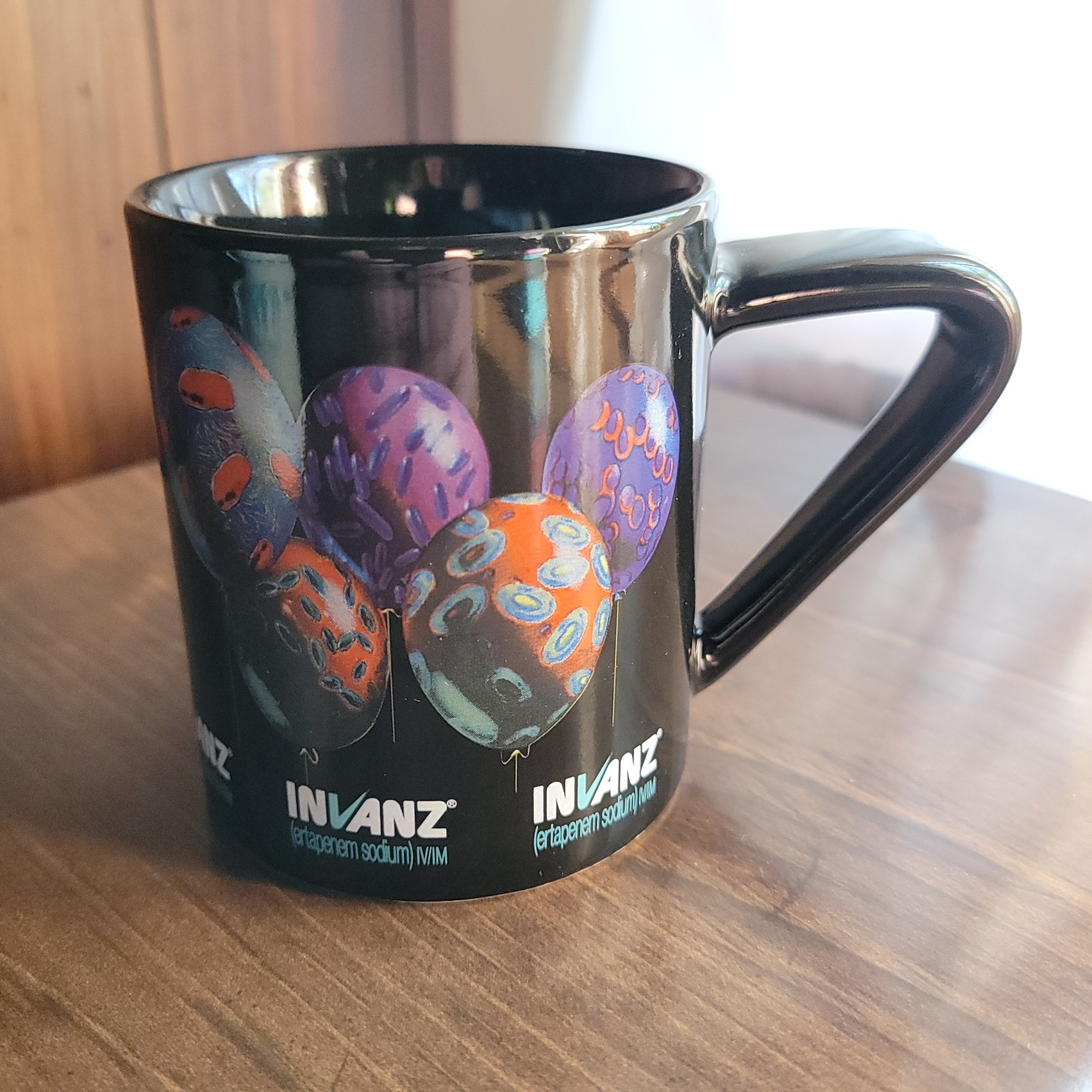 Pharmaceutical Drug Rep Coffee Mug Cup w/ Colorful Bacteria Image, Merck & Co