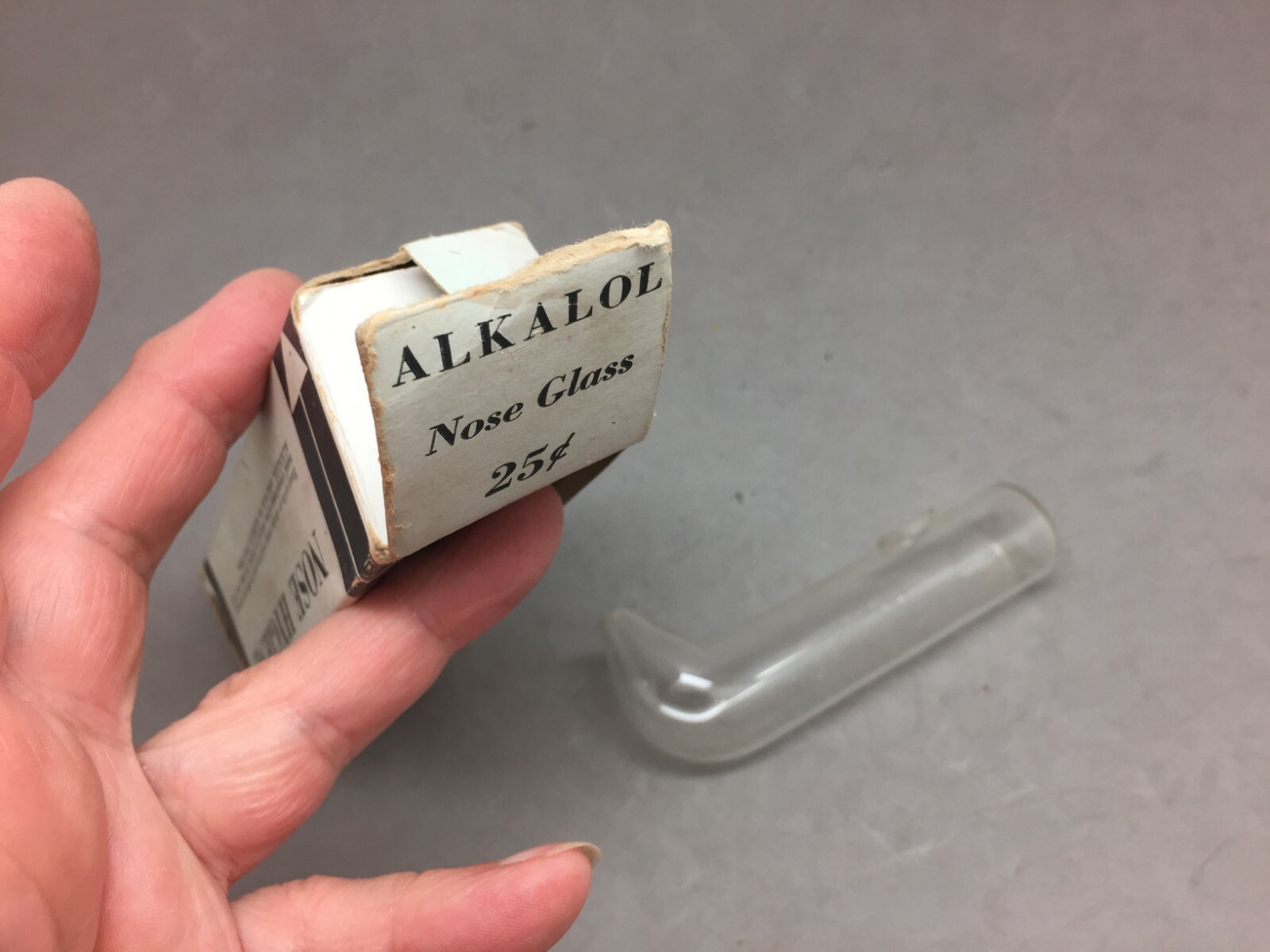 Ackalol Taunton Mass. Nose Hygiene Glass Cleaner Original Box Vintage Cure Tool
