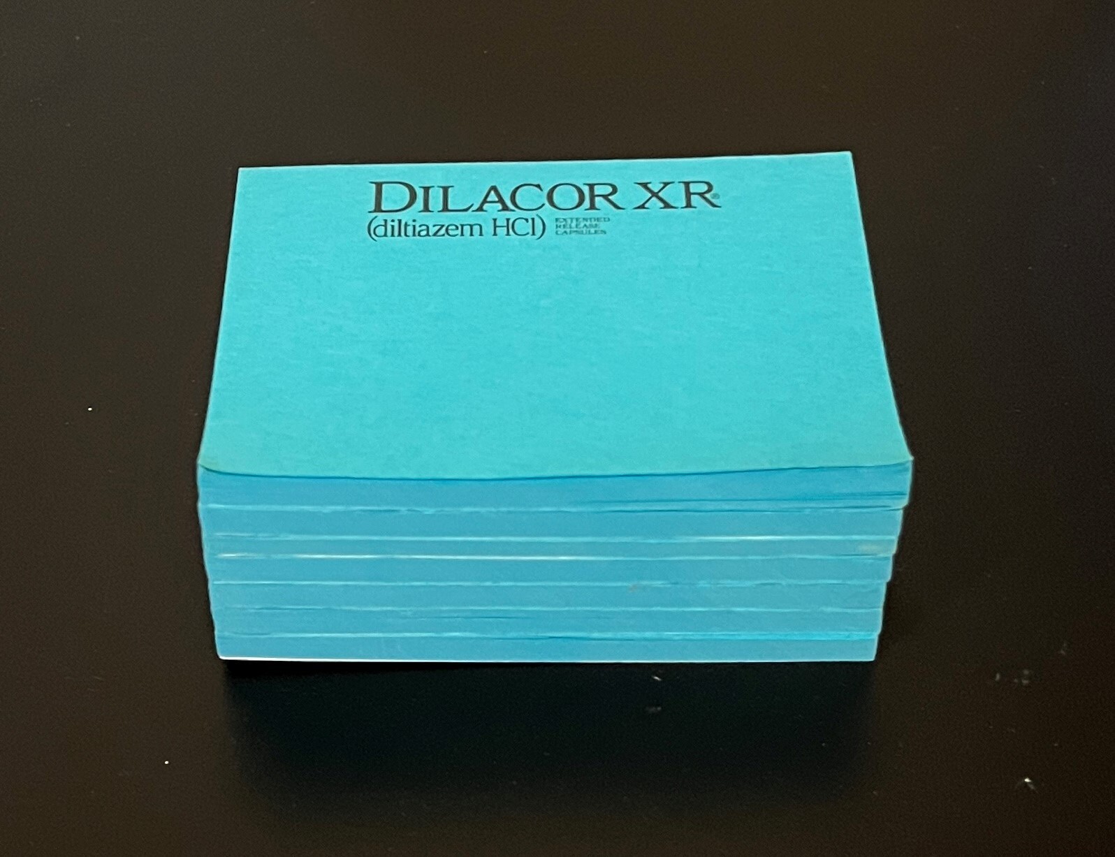 Lot of 7 VTG Pharma Drug Post-it Notes Dilacor XR (4 in by 3 in)
