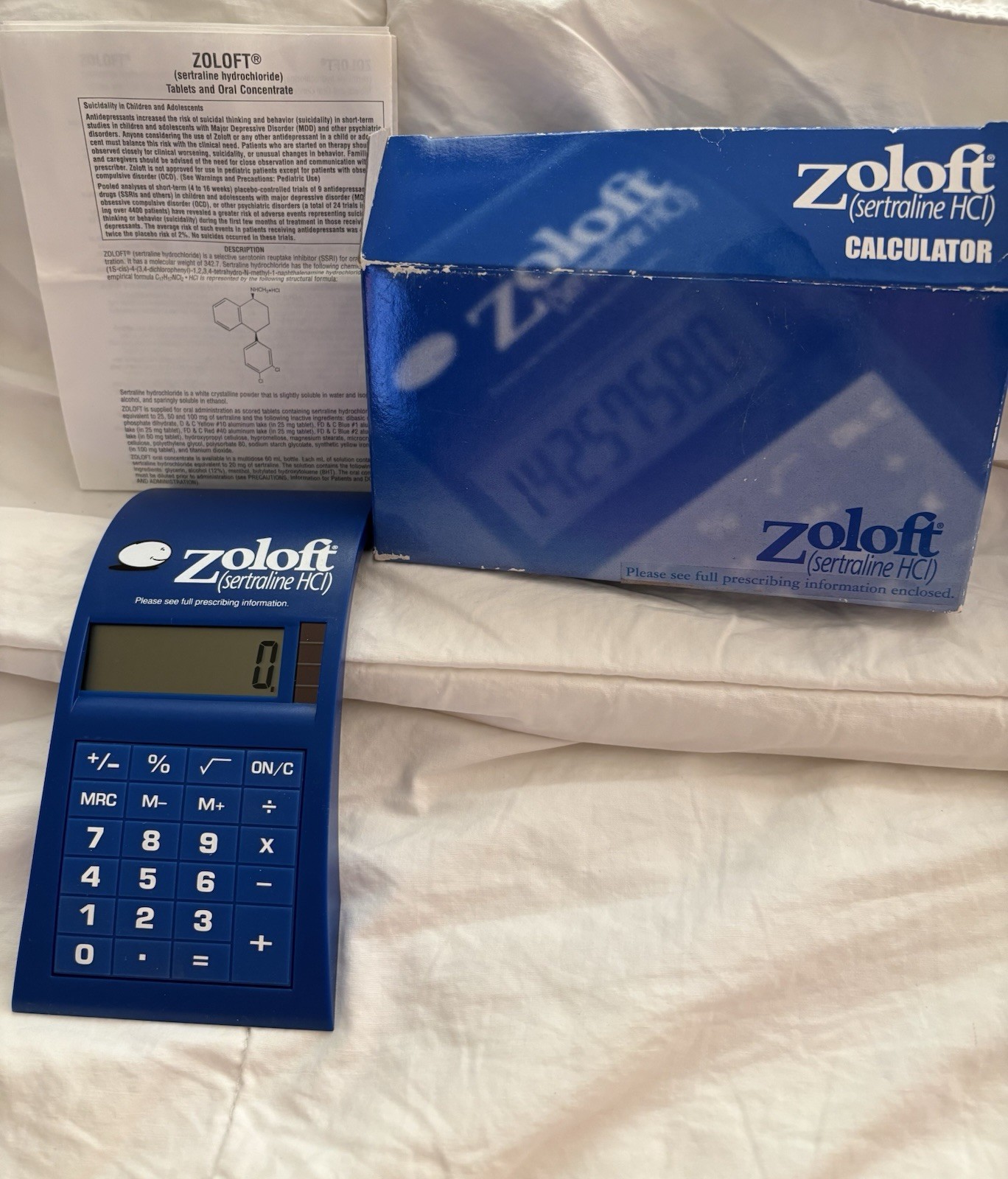 Pharmaceutical Rep Happy FaceZoloft Calculator 2005 Pfizer Pharmaceuticals RARE