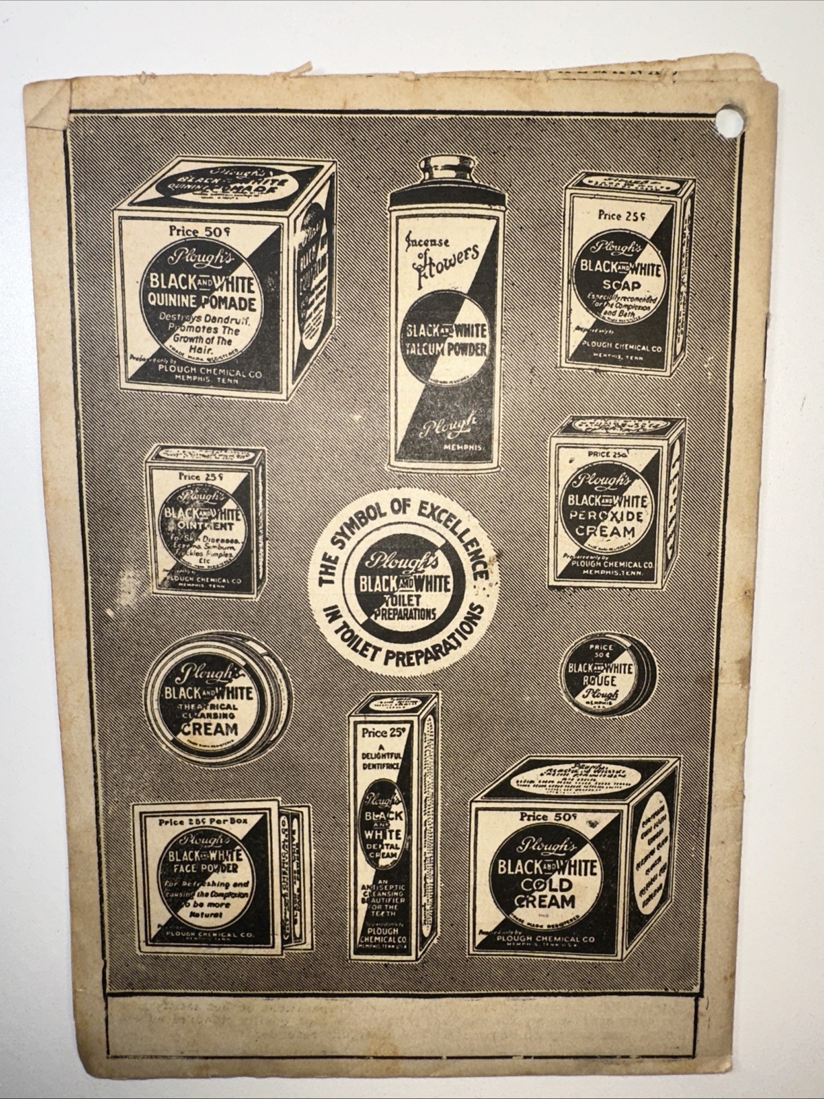 1921 Antique Horoscope Ploughs Black & White Almanac Catalogue Pamplet