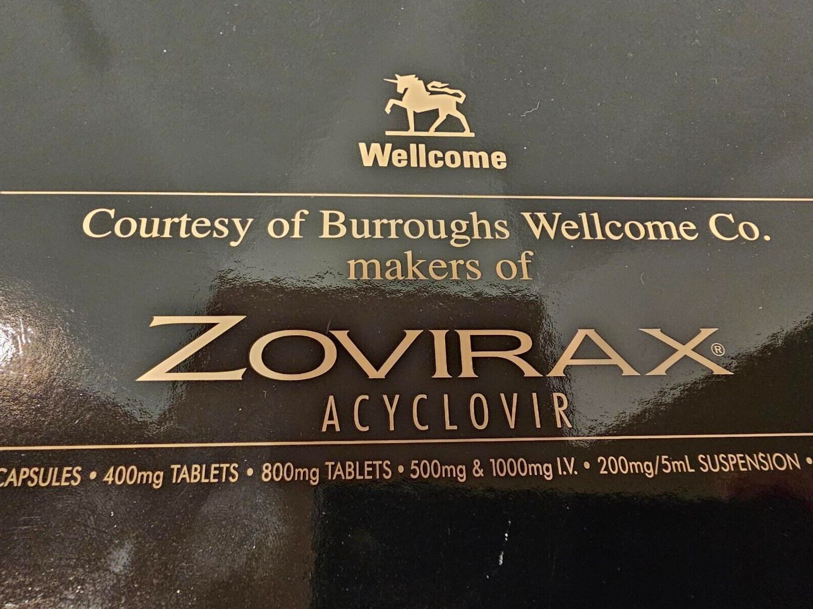 Vintage BURROUGHS WELLCOME CO Zovirax Anatomic Atlas Free Standing 1994