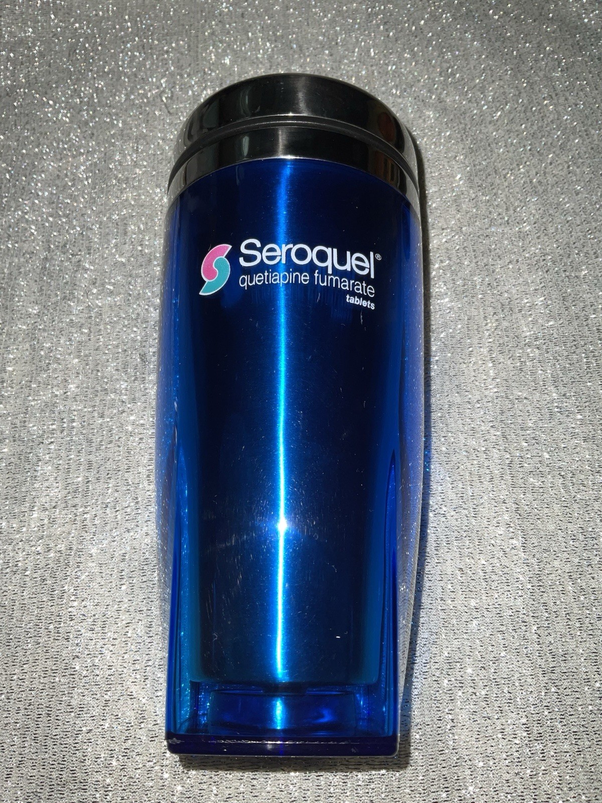 Seroquel 16 Oz Stainless Steel Travel Mug Pharmaceutical Drug Rep Promo Advert