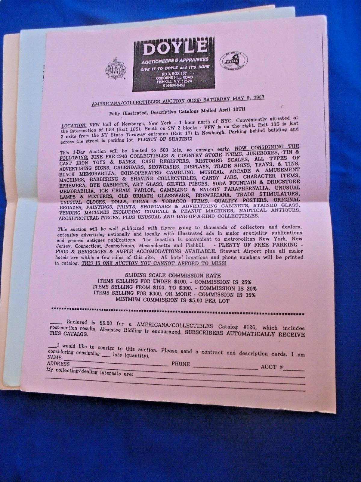 Vintage 1987 Doyle Pharmaceutical & Apothecary Collectibles Mail Auction Catalog