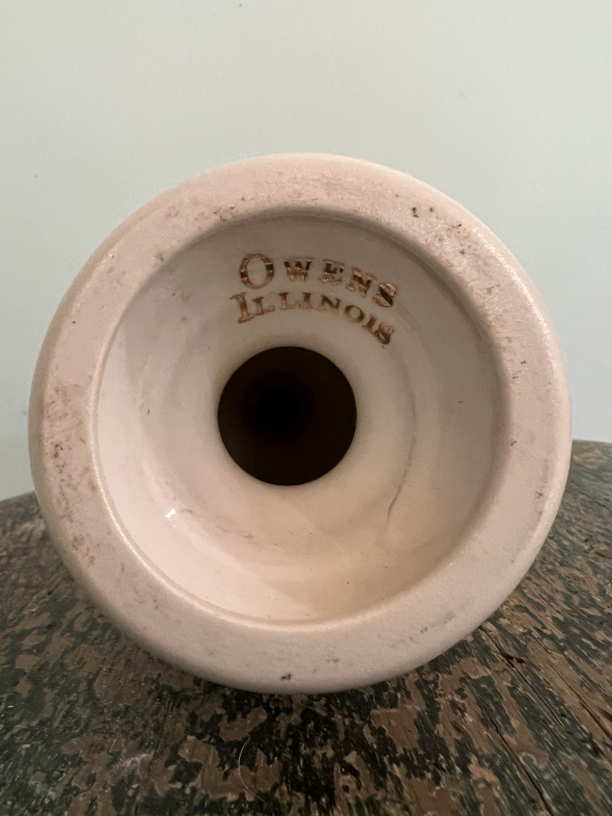 Vintage Owen-Illinois Ceramic Pharmacy Apothecary Finial. Show Globe Display.