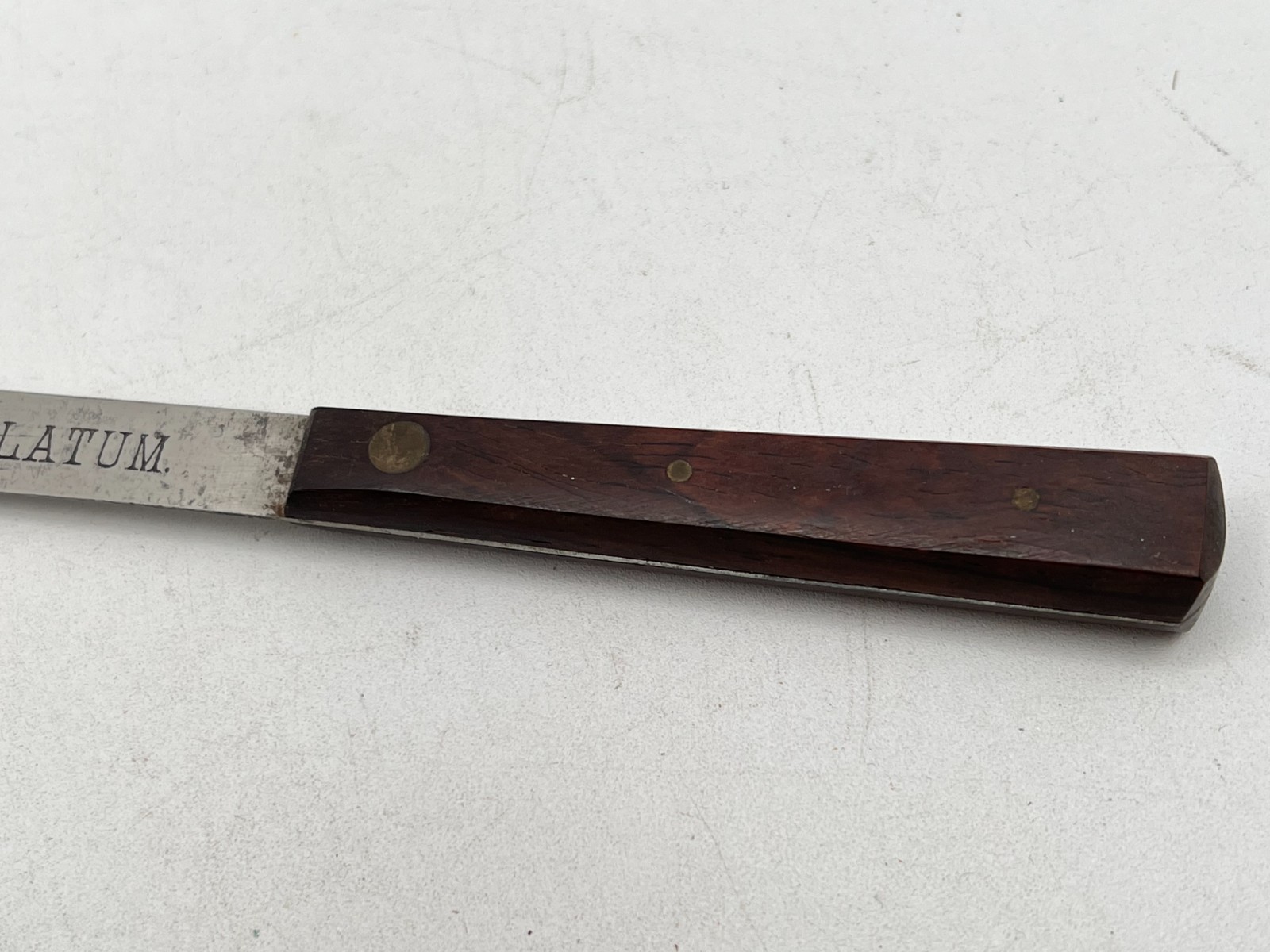 Vintage Mentholatum Pharmacist Druggist Advertising Pill Spatula w/ Wood Handle