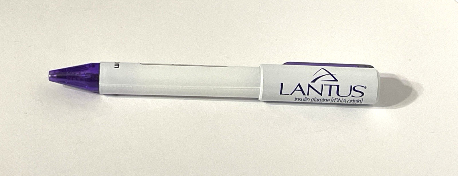 Pharmaceutical Drug Ink Rep Vintage Pen Lantus Collectible Purple White Rare
