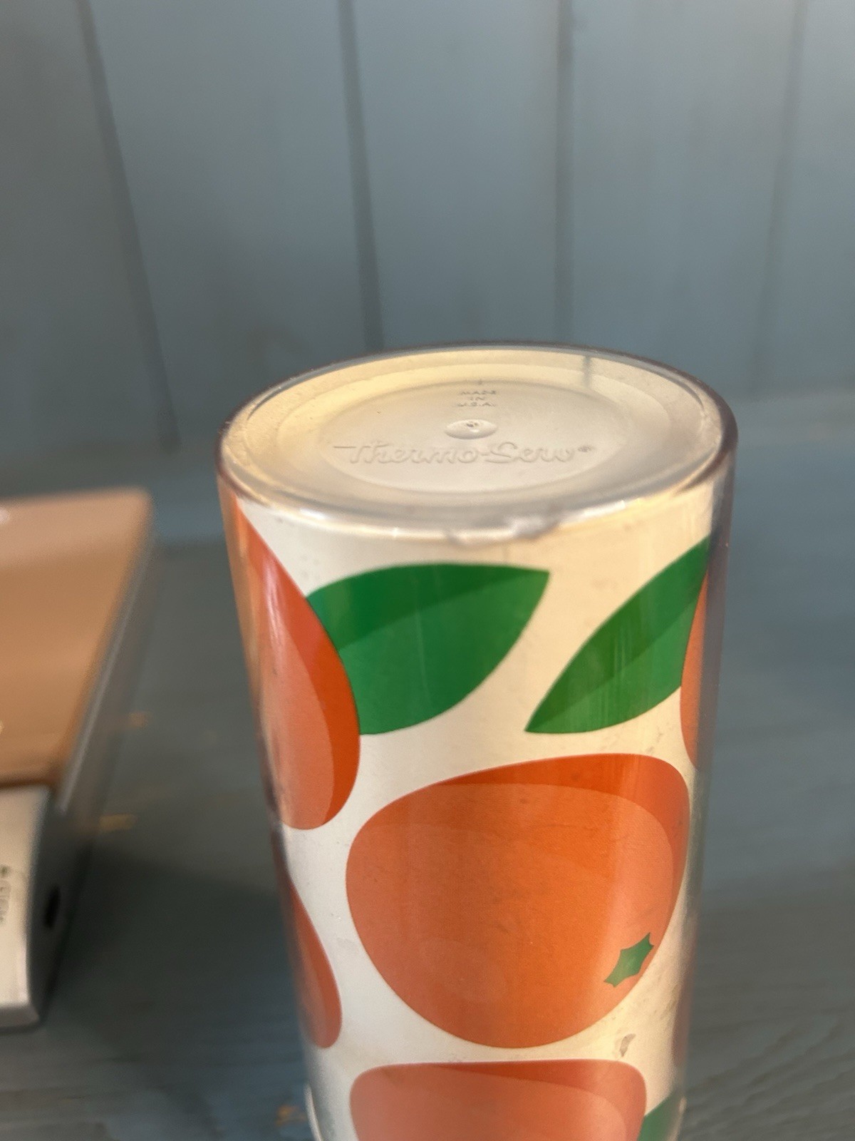 Vintage 1970’s Pharmaceutical Plastic Tumblers w/K-LOR RX Logo | Oranges