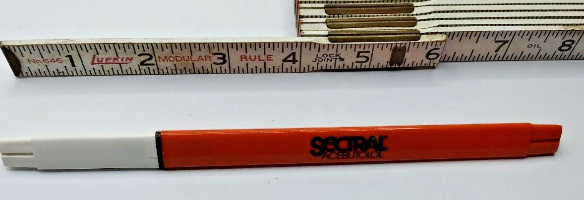 SECTRAL ACEBUTOLOL Pharmaceutical Drug Rep Pen Vintage Retro Rare