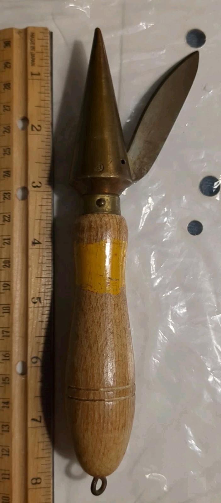 Vintage Brass Cork Borer Sharpener Apothecary Chemist Lab Tool Bottle Stopper