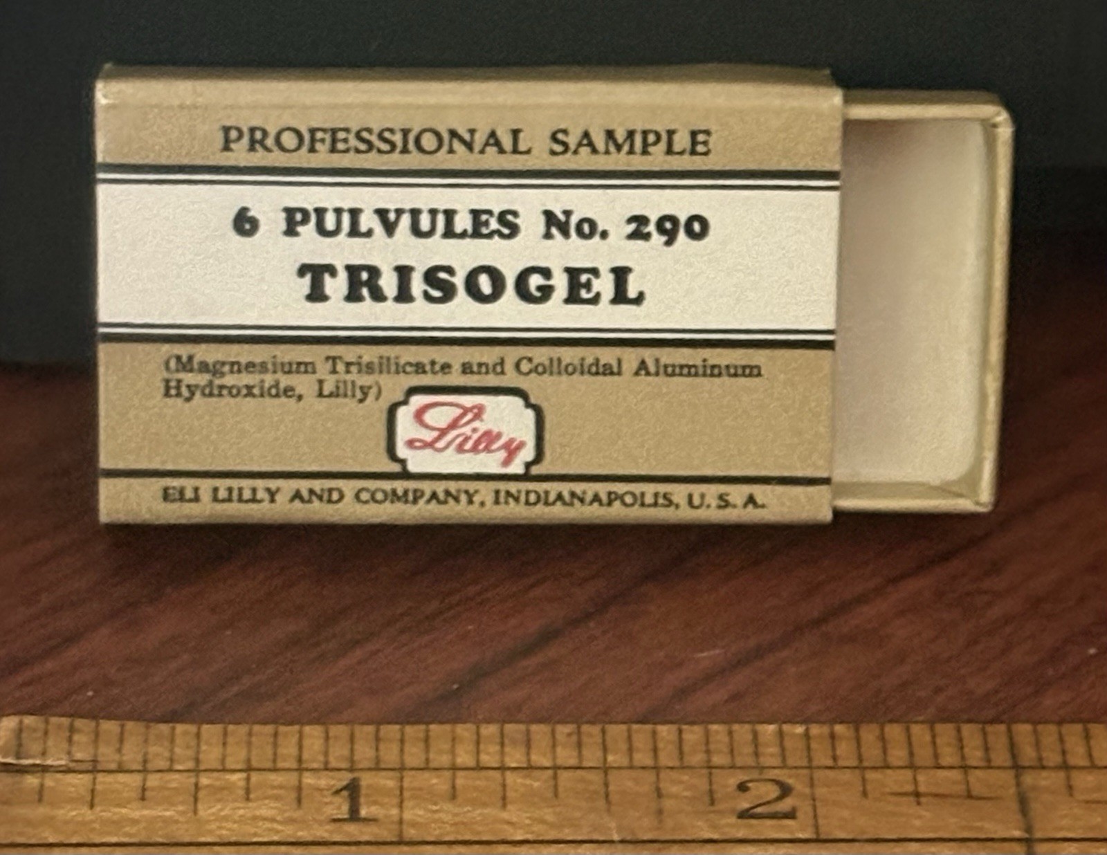 Eli Lilly Trisogel Empty Medicine Sample EMPTY