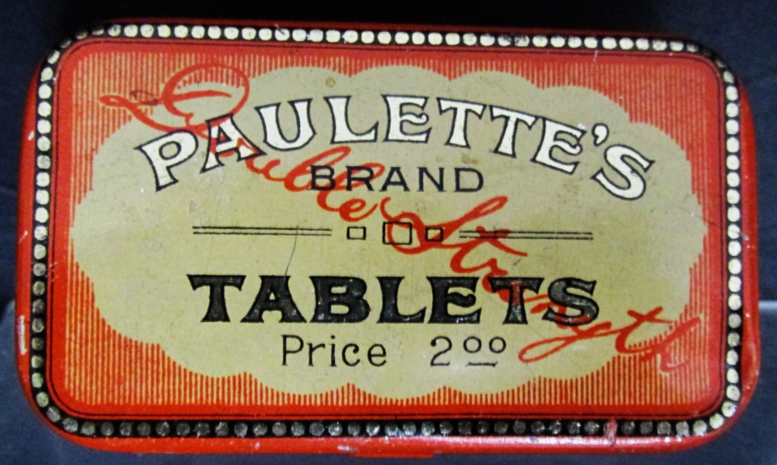 Original Vintage Paulette’s Tablets Medicine Tin