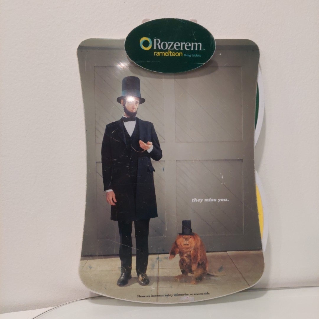 Rozerem Ramelteon Clipboard Ad vintage pharmaceutical advertising Lincoln Beaver