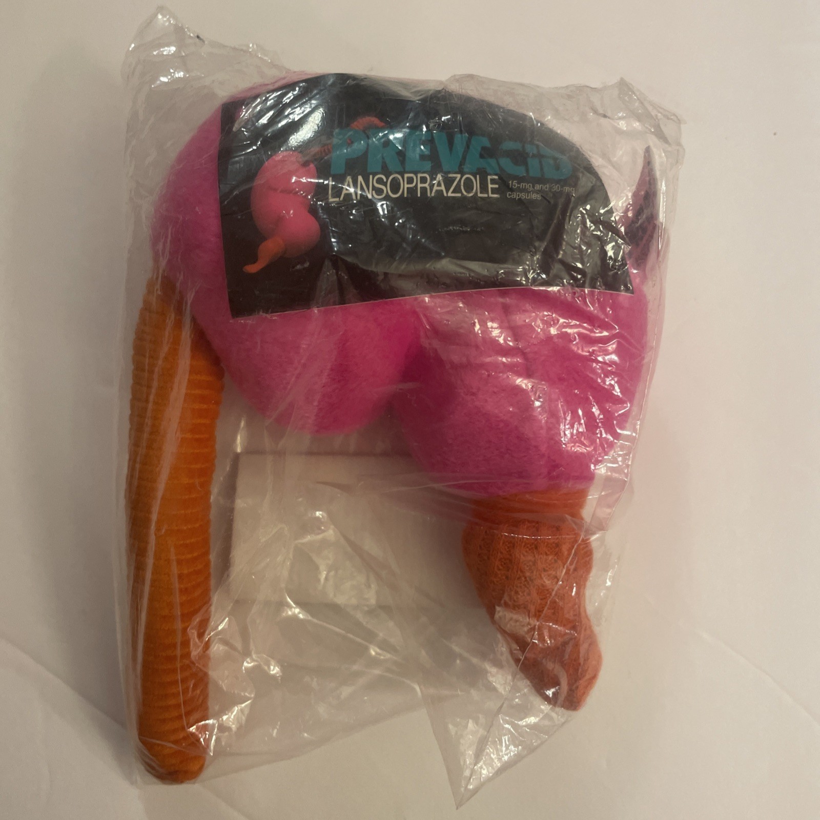 New in package Prevacid pharmaceutal plush stomach toy vtg yr 2000