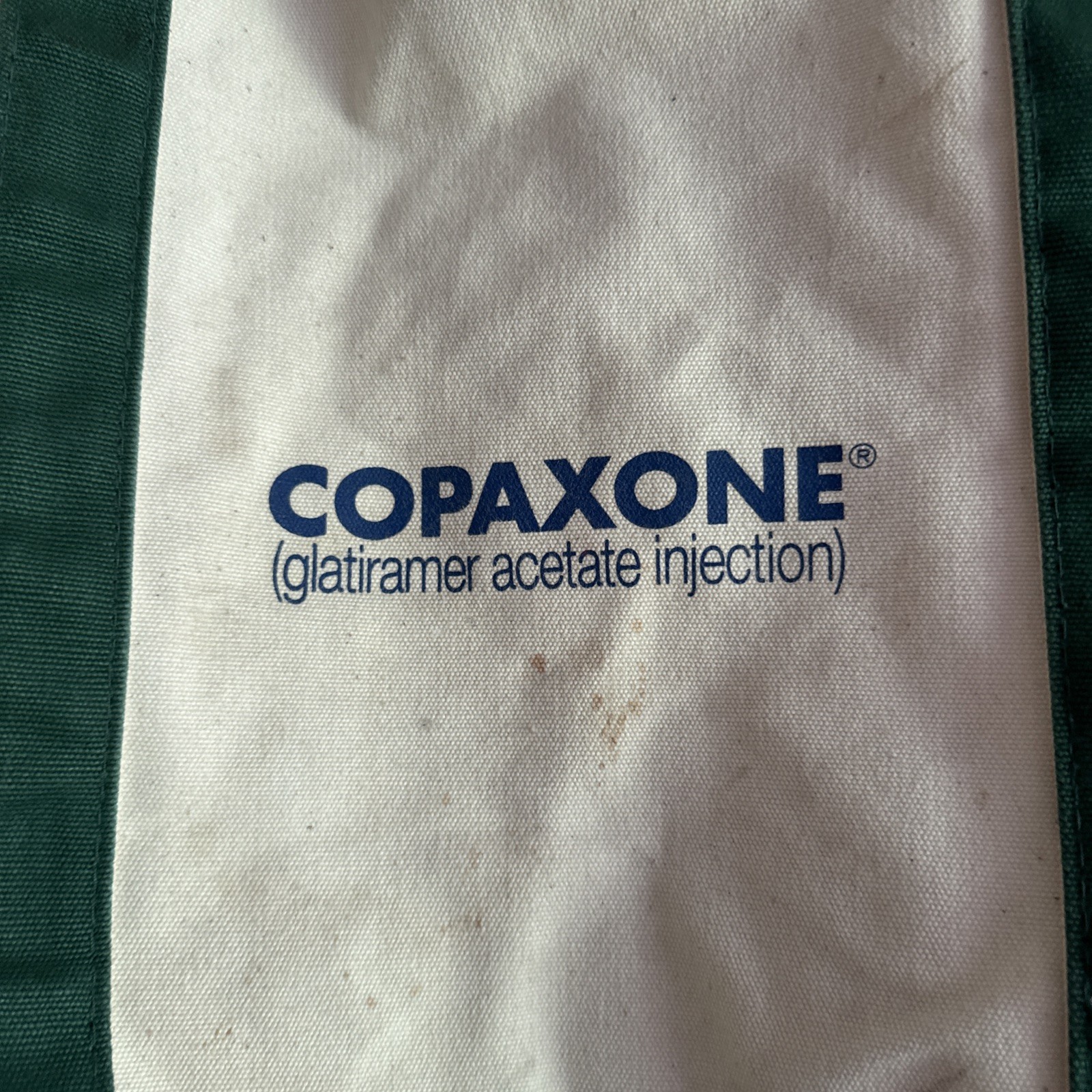 Vintage Pharmaceutical Promo Canvas Cotton Tote Bag Copaxone Teva Neuroscience